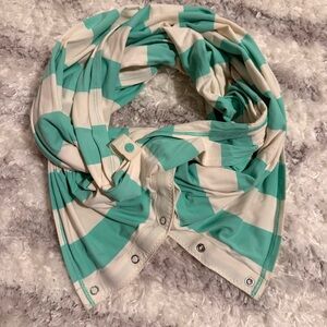 Lululemon Vinyasa Striped Green and White Women's Infinity Scarf